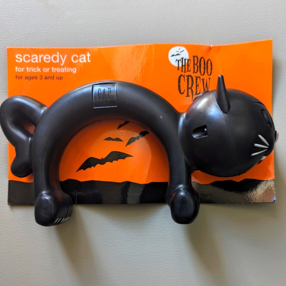 Vintage Gap Kids Black Cat Trick-or-Treat Bag Handle (Lights & Sounds Activated)